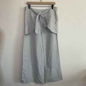 Alasdair Gray Lightweight Wife Leg Tie Front Pants Silk Linen Blend